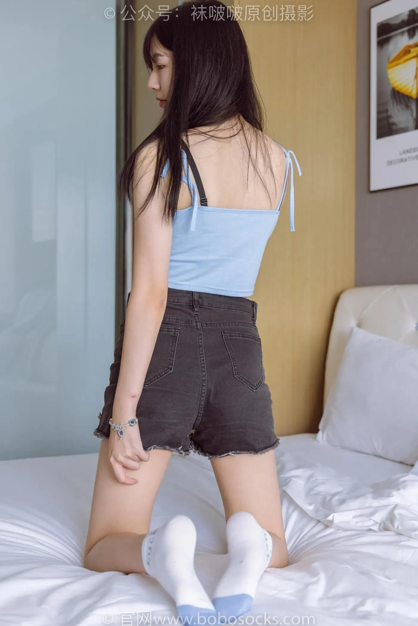 [BoBoSocks袜啵啵]NO.174 小甜豆-高跟长靴、白棉袜、裸足 [178P]插图9